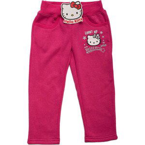 HELLO KITTY DÍVČÍ RŮŽOVÉ TEPLÁKY Velikost: 98