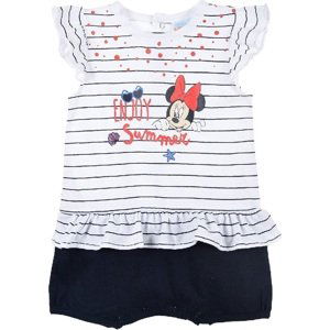 MINNIE MOUSE DISNEY - BÍLO-MODRÉ PRUHOVANÉ DÍVČÍ BODY Velikost: 81