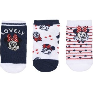 TROJBALENÍ PONOŽEK DISNEY BABY MINNIE MOUSE - MODRÁ/BÍLÁ/ČERVENÁSOCKS SET Velikost: 50/68