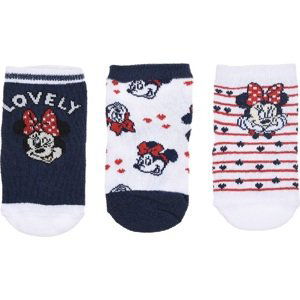 TROJBALENÍ PONOŽEK DISNEY BABY MINNIE MOUSE - MODRÁ/BÍLÁ/ČERVENÁSOCKS SET Velikost: 68/80