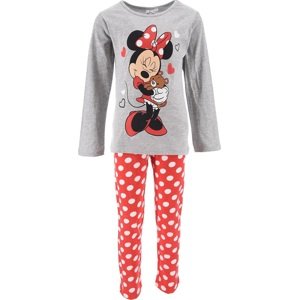 ŠEDO-ČERVENÉ DÍVČÍ PYŽAMO DISNEY MINNIE MOUSE Velikost: 98