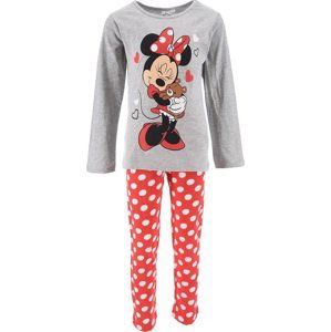 ŠEDO-ČERVENÉ DÍVČÍ PYŽAMO DISNEY MINNIE MOUSE Velikost: 116