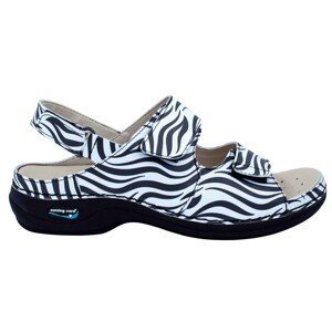 HELSINKI pracovní kožený pratelný sandál s certifikací dámský zebra WG9F81 Nursing Care Velikost: 38