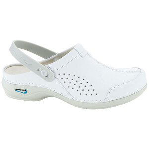 VENEZA pracovní kožená pratelná obuv s certifikací unisex s páskem bílá WG3AP10 Nursing Care Velikost: 40