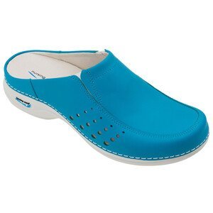 BERLIM pracovní kožená pratelná obuv s certifikací dámská bez pásku modrá  - light blue WG4A19 Nursing Care Velikost: 40