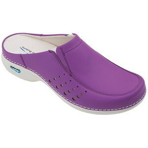 BERLIM pracovní kožená pratelná obuv s certifikací dámská bez pásku fialová WG4A20 Nursing Care Velikost: 42