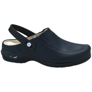PARIS pracovní kožená pratelná obuv s certifikací unisex s páskem tmavě modrá WG4P03 Nursing Care Velikost: 45