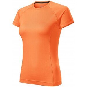 Dámské triko na sport, neonová mandarinková, XL