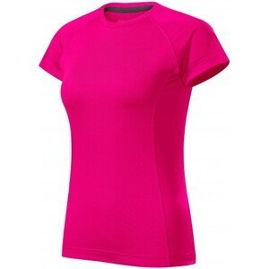 Dámské triko na sport, neonová růžová, XS