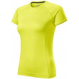 Dámské triko na sport, neonová žlutá, XL