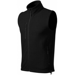 Fleecová vesta kontrastní, černá, 3XL