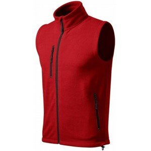 Fleecová vesta kontrastní, červená, 3XL