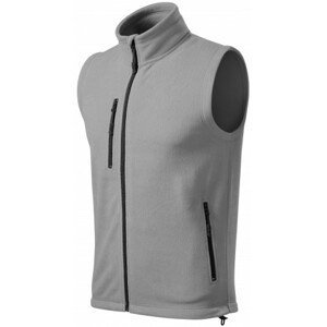 Fleecová vesta kontrastní, světle šedá, XL