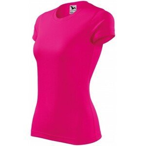 Dámské sportovní tričko, neonová růžová, 2XL