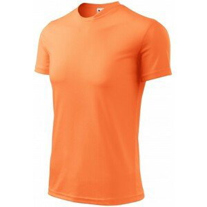 Sportovní tričko pro děti, neonová mandarinková, 158cm / 12let
