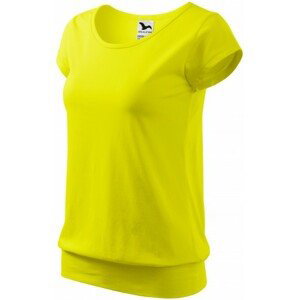 Dámské trendové tričko, citrónová, 2XL