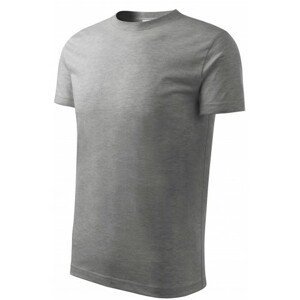Dětské tričko jednoduché, tmavěšedý melír, 146cm / 10let