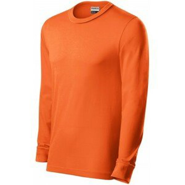 Odolné pánské tričko s dlouhým rukávem, oranžová, S