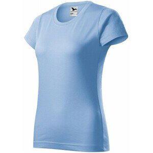 Dámské triko jednoduché, nebeská modrá, XL