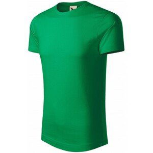 Pánské triko, organická bavlna, trávově zelená, XL
