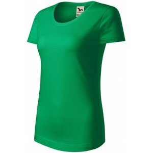 Dámské triko, organická bavlna, trávově zelená, XL