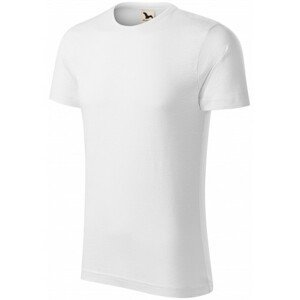 Pánské triko, strukturovaná organická bavlna, bílá, M