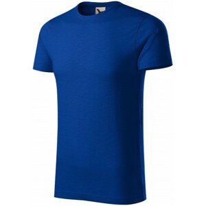 Pánské triko, strukturovaná organická bavlna, kráľovská modrá, S