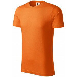 Pánské triko, strukturovaná organická bavlna, oranžová, S