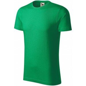 Pánské triko, strukturovaná organická bavlna, trávově zelená, S