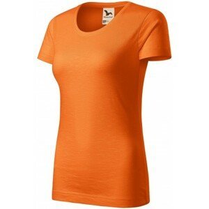 Dámské triko, strukturovaná organická bavlna, oranžová, M