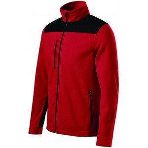 Hřejivá unisex fleecová bunda, červená, XL