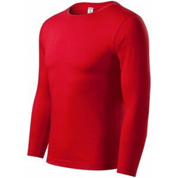 Tričko s dlouhým rukávem,  lehčí, červená, XL