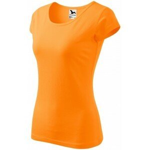 Dámské triko s velmi krátkým rukávem, mandarinková oranžová, M
