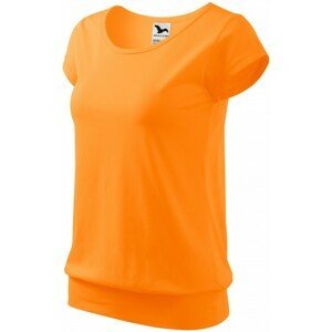 Dámské trendové tričko, mandarinková oranžová, S