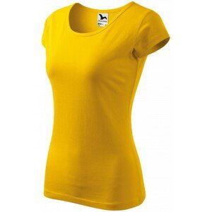 Dámské triko s velmi krátkým rukávem, žlutá, M
