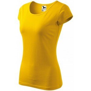 Dámské triko s velmi krátkým rukávem, žlutá, XL