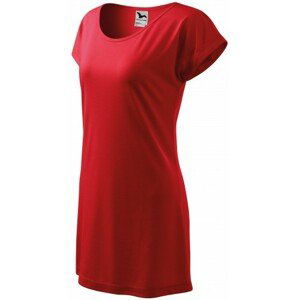 Dámské splývavé tričko/šaty, červená, L