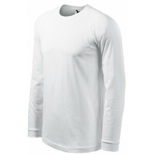 Pánské triko s dlouhým rukávem, kontrastní, bílá, M