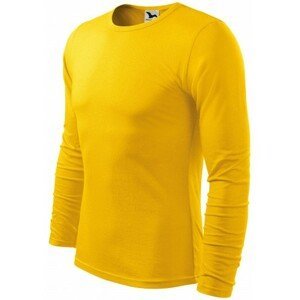 Pánské triko s dlouhým rukávem, žlutá, XL