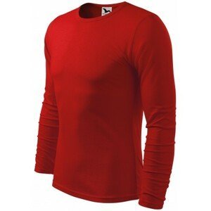 Pánské triko s dlouhým rukávem, červená, XL