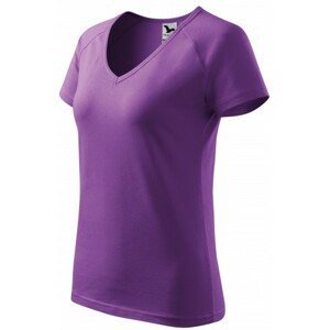 Dámské triko zúženě, raglánový rukáv, fialová, XL