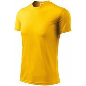 Tričko s asymetrickým průkrčníkem, žlutá, XL