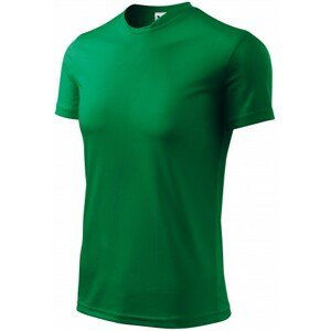 Tričko s asymetrickým průkrčníkem, trávově zelená, L