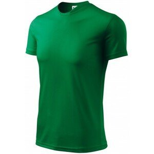 Tričko s asymetrickým průkrčníkem, trávově zelená, XL