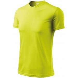 Tričko s asymetrickým průkrčníkem, neonová žlutá, S