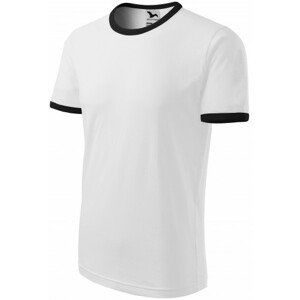 Unisex tričko kontrastní, bílá, XL