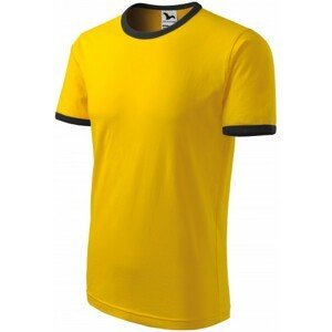 Unisex tričko kontrastní, žlutá, S