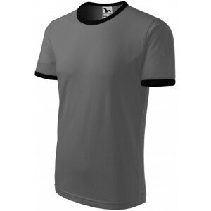 Unisex tričko kontrastní, tmavá bridlice, 2XL
