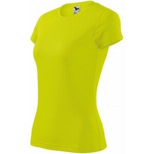 Dámské sportovní tričko, neonová žlutá, XS