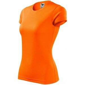 Dámské sportovní tričko, neonová oranžová, XS